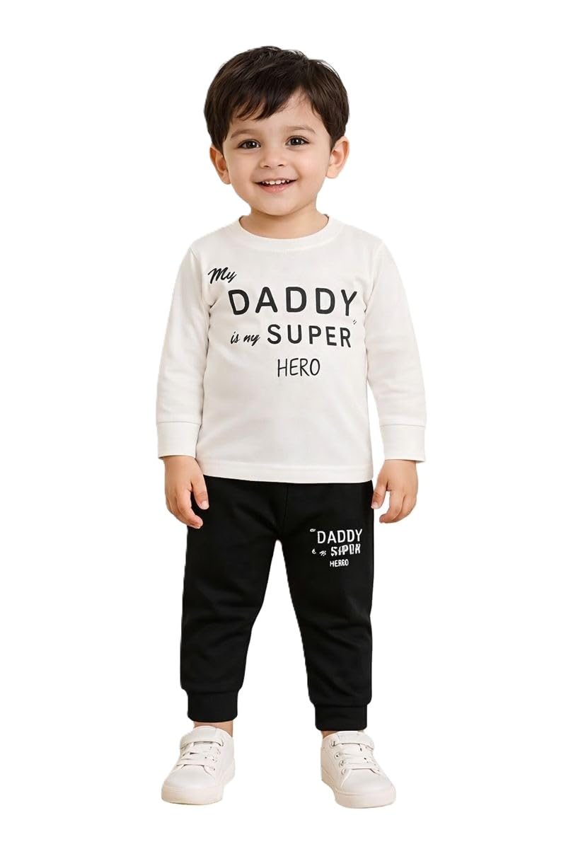 Kids Dress for Boys Full Sleeve Printed T-Shirt & Pant