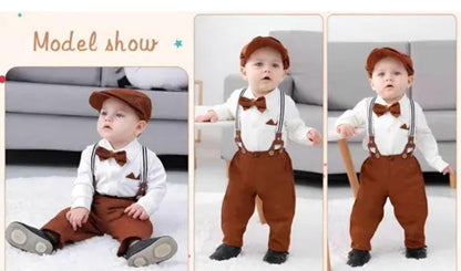 Boys Kids Formal Dungaree Outfit Set