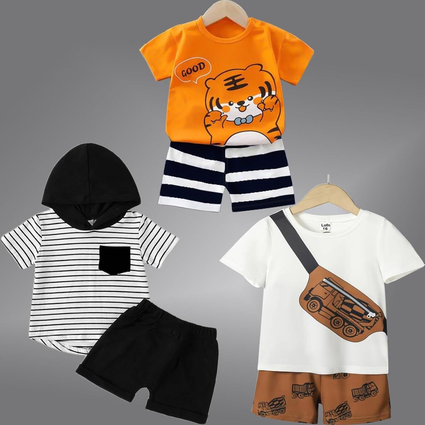 Child Cotton Clothing Sets for Baby Boys & Baby Girls Printed Kids Clothing Sets