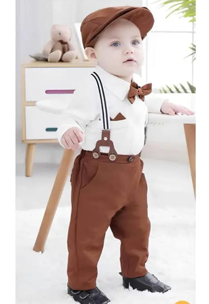 Boys Kids Formal Dungaree Outfit Set