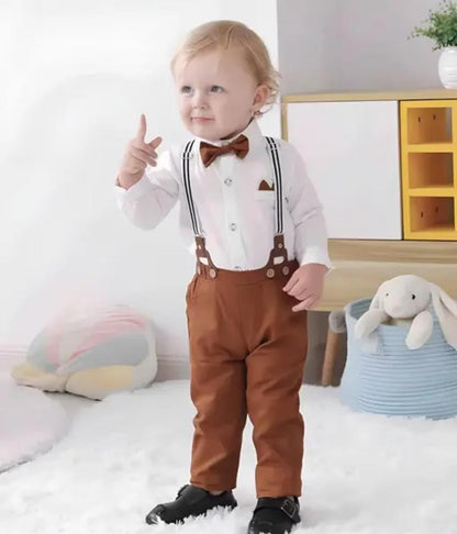 Boys Kids Formal Dungaree Outfit Set